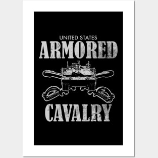 United States Armored Cavalry (distressed) Posters and Art